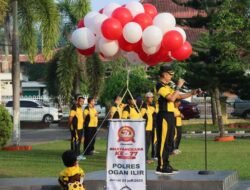 Dalam Rangka HUT Bhayangkara ke 77 Polres Ogan Ilir Laksanakan Jalan Santai dan Senam Bersama