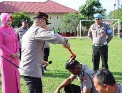 Kapolresta Deli Serdang Pimpin Upacara Kenaikan Pangkat Personil Polri dan ASN Polresta Deli Serdang