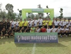 Kapolres Madina Hadiri Pembukaan Turnamen Sepak Bola Bupati CUP I