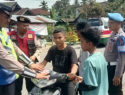 Personil Gabungan Polres Mandailing Natal Gelar Ops Patuh Toba 2023 di Pasar Sihepeng