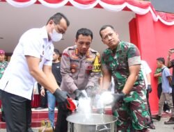 Polresta Barelang Bersama Instansi Terkait Musnahkan BB Narkotika Jenis Sabu Seberat 23.422,5 Gram