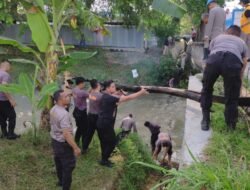 Polri Peduli lingkungan, Polresta Deli Serdang Bersihkan Sampah di Sekitaran Sungai Malinda
