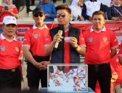 Kapolres Ogan Ilir hadiri acara pembukaan pekan olah raga porcam yg digelar KONI Ogan Ilir.