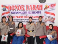 Sambut Hari Jadi Polwan ke 75, Polwan Polresta Deli Serdang Laksanakan Bakti Sosial melalui kegiatan Donor Darah