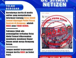 POLRI PASTIKAN PEMANGGILAN USTAD ABDUL SOMAD PASKA BENTROK DI REMPANG ADALAH HOAKS