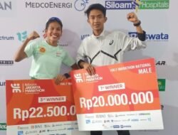 Atlit BIN Odekta dan Robby Juara Jakarta Marathon Event Skala Internasional