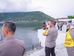 Kapolda Sumut Tinjau Langsung Jalur Race Aquabike Jetski Danau Toba, Sebar 1980 Personel di Seluruh Titik