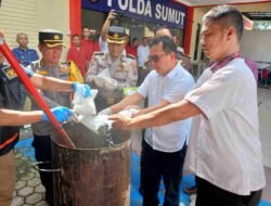 Polda Sumut Musnahkan Barang Bukti Sabu dan Ganja Komitmen Berantas Peredaran Narkoba