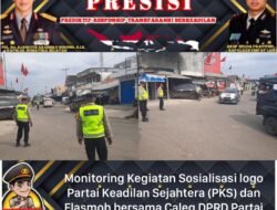 POLRES 4 LAWANG LAKSANAKAN GIAT PENGAWASAN KAMPANYE PEMILU 2024 FLASH MOB PKS