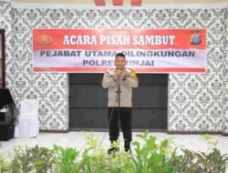 KAPOLRES BINJAI SERAH TERIMAKAN JABATAN PJU DI POLRES BINJAI