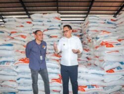 Tinjau Gudang BULOG, Pj.Gubernur Adhy Karyono Pastikan Stok Beras Jatim Aman Hingga 6 Bulan Ke Depan