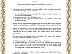 Kapolres Bintan Keluarkan Maklumat Larangan Membakar Hutan dan Lahan