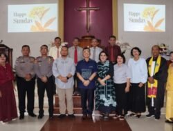 Safari Minggu di Gereja GBKP Medan, Kapolrestabes sampaikan hal ini.!