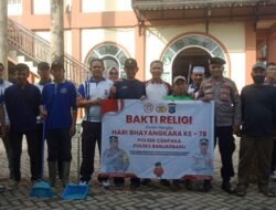 Polsek Cempaka Gelar Bakti Religi Dalam Rangka Hari Bhayangkara Ke 78