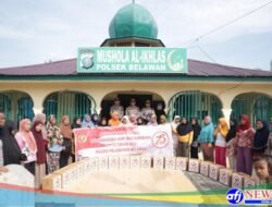 Polres Pelabuhan Belawan Adakan Bakti Religi Sambut Hari Bhayangkara