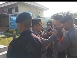 Mantap praja 2024 Polres Banjarbaru Siapkan 351 Personel Untuk pengamanan Pilkada