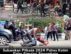 Sukseskan Pilkada 2024 Polres Kotim Gelar Simulasi Sispamkota