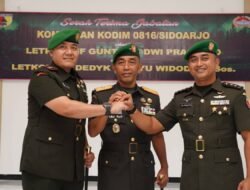 Komandan Kodim 0816/Sidoarjo Letkol Inf Guntung Dwi Prasetyo di Ganti Letkol Inf Dedyk Wahyu Widodo, S.Sos