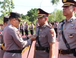 Kapolres Bintan Pimpin Upacara serah terima Wakapolres, Kabagren dan Kasat Reskrim