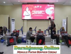 Momentum Hari jadi Humas Polri Ke- 73 Personil Polres Madina Laksanakan Bakti Sosial Donor Darah