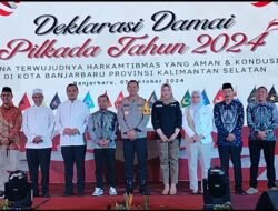 Kapolda Kalsel Tanda Tangani Deklarasi Damai Bersama Calon Walikota Banjarbaru