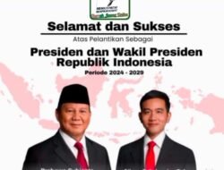 Jajaran Redaksi Darah Juang Mengucapkan Selamat Atas Pelantikan Presiden RI ke 8