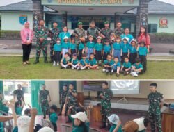 Anak-Anak TK Kunjungi Kodim 1015 Sampit Ingin Mengenal Dekat Dengan TNI