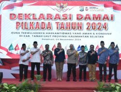 Deklarasi Pilkada Damai di Tanah Laut, Wakapolda Kalsel Himbau Bijak Menggunakan Media Sosial