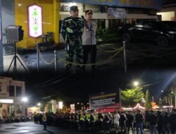Komandan Kodim 1015/Sampit Bersama Kapolres Kotim Pimpin Apel Dan Patroli Skala Besar
