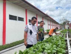 Pembinaan Warga Binaan Lapas Sampit Dengan Giat Panen Sayur Pakcoy Hasil Hidroponik
