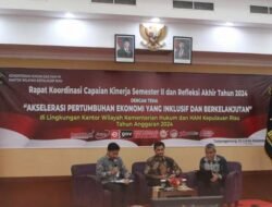 Karutan Batam Hadiri Rapat Koordinasi Capaian Kinerja Semester II Kanwil Kemenkumha Kepri