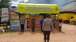 Personil Kodim 1015/Sampit Laksanakan Pengamanan Pos Jaga Terpadu Nataru