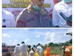 Press Rilis Ditreskrimsus Polda Kalsel Untuk Pemusnahan Barang Bukti Limbah B3 Medis