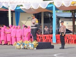 Kapolres Madina Pimpin Upacara Kenaikan Pangkat di Awal Tahun 2025 sebanyak 22 Personel