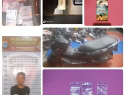 Satreskrim Polsek Banjarbaru Utara Amankan Pria Bawa Sajam Dan Tiga Bungkus Sabu