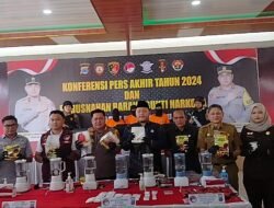 Kenaikan Peredaran Narkoba Di Tahun 2024 Polres Banjarbaru Musnahkan 12,565 Gram Sabu