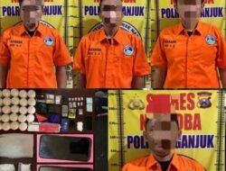 Polres Nganjuk Gagalkan Peredaran Narkotika dan Okerbaya, Empat Pelaku Ditangkap