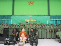 Kodim 0830/Surabaya Utara Gelar Donor Darah Bersama Persit KCK Cabang XLIX Dim 0830