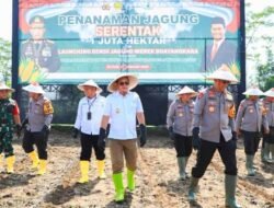 Dukung Swasembada Pangan Nasional, Pj. Gubernur Adhy Bersama Polda Jatim Tanam Jagung Serentak di Kabupaten Blitar