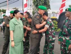 PERSONEL KODIM 0830/SURABAYA UTARA LEPAS KOLONEL DHARMAWAN