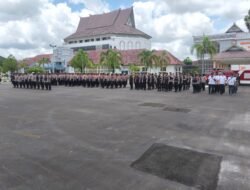 Polresta Palangka Raya Gelar Apel Pam Aksi Damai Di Kantor DPRD Kalteng
