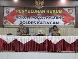 Polres Katingan Ikuti Penyuluhan Hukum Oleh Bidkum Polda Kalteng