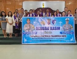 Satlantas Polresta Palangka Raya Gelar Program Minggu Kasih Di Gereja Bukit Raya
