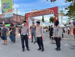 Kapolres Kotim Bersama Anggota Sat Lantas Gelar Patroli Di Pasar Ramadhan Kota Sampit