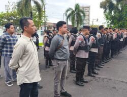 Polresta Palangka Raya Siap Amankan Aksi Damai, Gelar Apel Kesiapan di DPRD Kalteng