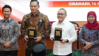 Gubernur Jatim Bersama Menko AHY dan Zulkifli Hasan Rakor Ketahanan Pangan