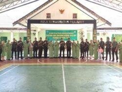 Dandim 1015/Sampit Pimpin Korps Raport Kenaikan Pangkat 18 Prajurit 