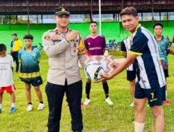 Stop Narkoba, Kapolsek Mentaya Hulu Berikan Sport Atas Kegiatan Positif Kepada Pemuda Sampit