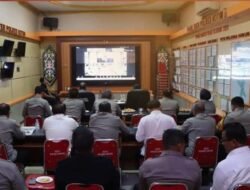 Polres Kotim Ikuti Vicon Anev Sitkamtibmas Polda Kalteng