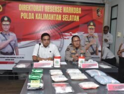 8.7 kilo sabu dan 10 ribu ekstasi Berhasil di ungkap Polda Kalsel